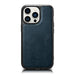 iCarer Leather Oil Wax case covered with natural leather for iPhone 14 Pro blue (WMI14220718-BU) - Cell phone cases