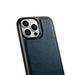 iCarer Leather Oil Wax case covered with natural leather for iPhone 14 Pro blue (WMI14220718-BU) - Cell phone cases