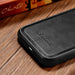 iCarer Leather Oil Wax Genuine Leather Case for iPhone 14 (MagSafe Compatible) Black (WMI14220717-BK) - Cell phone