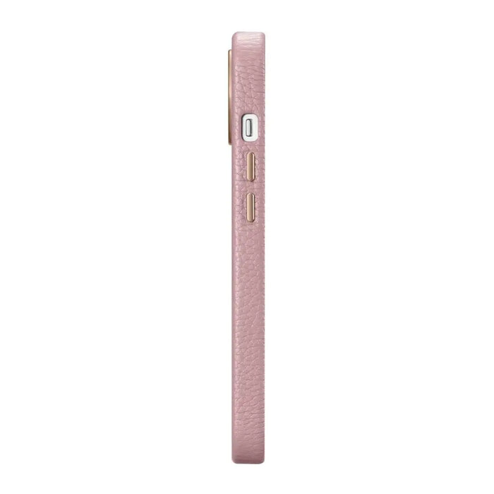 iCarer Litchi Premium Leather Case iPhone 14 Magnetic Leather Case with MagSafe Pink (WMI14220709-PK) - Cell phone