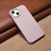 iCarer Litchi Premium Leather Case iPhone 14 Magnetic Leather Case with MagSafe Pink (WMI14220709-PK) - Cell phone