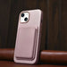 iCarer Litchi Premium Leather Case iPhone 14 Magnetic Leather Case with MagSafe Pink (WMI14220709-PK) - Cell phone