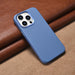 iCarer Litchi Premium Leather Case iPhone 14 Pro Magnetic Leather Case with MagSafe Light Blue (WMI14220710-LB) - Cell