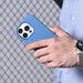 iCarer Litchi Premium Leather Case iPhone 14 Pro Magnetic Leather Case with MagSafe Light Blue (WMI14220710-LB) - Cell