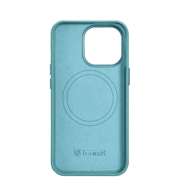 iCarer Litchi Premium Leather Case iPhone 14 Pro Magnetic Leather Case with MagSafe Green (WMI14220710-GN) - Cell phone
