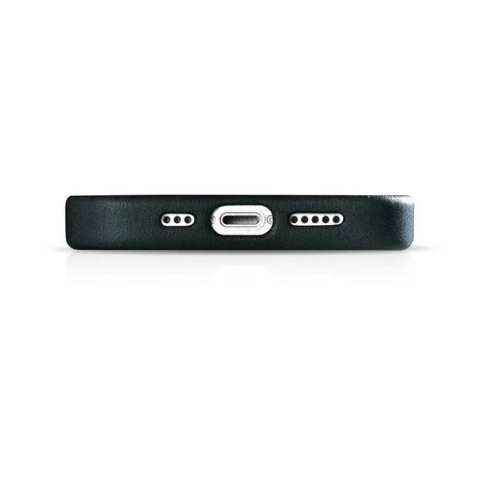 iCarer Oil Wax Premium Leather Case iPhone 14 Magnetic Leather Case with MagSafe Dark Blue (WMI14220701-BU) - Cell