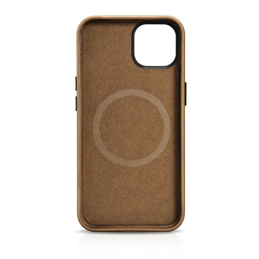 iCarer Oil Wax Premium Leather Case magnetic leather iPhone 14 case with MagSafe brown (WMI14220701-TN) - Cell phone