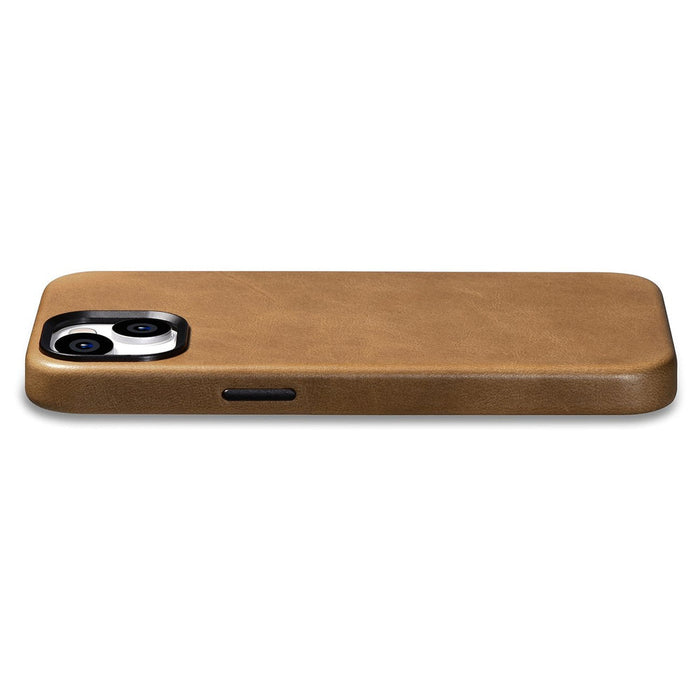iCarer Oil Wax Premium Leather Case magnetic leather iPhone 14 case with MagSafe brown (WMI14220701-TN) - Cell phone