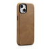 iCarer Oil Wax Premium Leather Case magnetic leather iPhone 14 case with MagSafe brown (WMI14220701-TN) - Cell phone