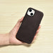 iCarer Oil Wax Premium Leather Case magnetic leather case iPhone 14 with MagSafe brown (WMI14220701-BN) - Cell phone