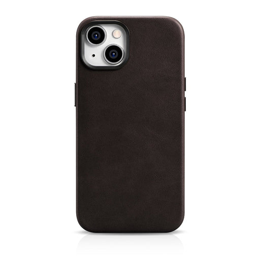 iCarer Oil Wax Premium Leather Case magnetic leather case iPhone 14 with MagSafe brown (WMI14220701-BN) - Cell phone