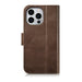 iCarer Oil Wax Wallet Case 2in1 Cover iPhone 14 Pro Anti-RFID Leather Flip Case Brown (WMI14220722-BN) - Cell phone