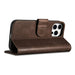 iCarer Oil Wax Wallet Case 2in1 Cover iPhone 14 Pro Anti-RFID Leather Flip Case Brown (WMI14220722-BN) - Cell phone