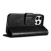 iCarer Oil Wax Wallet Case 2in1 Cover iPhone 14 Pro Leather Flip Cover Anti-RFID black (WMI14220722-BK) - Cell phone