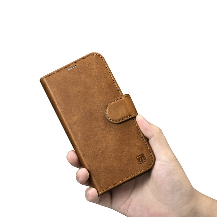 iCarer Oil Wax Wallet Case 2in1 Case iPhone 14 Leather Flip Cover Anti-RFID brown (WMI14220721-TN) - Cell phone cases