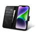 iCarer Oil Wax Wallet Case 2in1 Case iPhone 14 Leather Flip Cover Anti-RFID black (WMI14220721-BK) - Cell phone cases