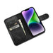 iCarer Oil Wax Wallet Case 2in1 Case iPhone 14 Leather Flip Cover Anti-RFID black (WMI14220721-BK) - Cell phone cases