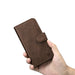 iCarer Oil Wax Wallet Case 2in1 Case iPhone 14 Leather Flip Cover Anti-RFID Brown (WMI14220721-BN) - Cell phone cases