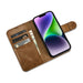 iCarer Oil Wax Wallet Case 2in1 Case iPhone 14 Leather Flip Cover Anti-RFID brown (WMI14220721-TN) - Cell phone cases