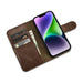 iCarer Oil Wax Wallet Case 2in1 Case iPhone 14 Leather Flip Cover Anti-RFID Brown (WMI14220721-BN) - Cell phone cases
