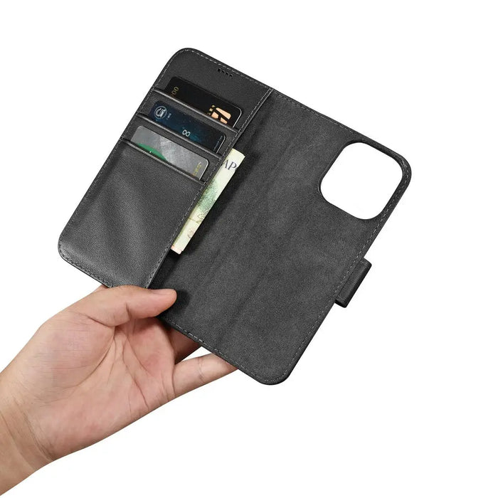 iCarer Wallet Case 2in1 Cover iPhone 14 Pro Leather Flip Cover Anti-RFID black (WMI14220726-BK) - Cell phone cases