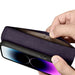 iCarer Wallet Case 2in1 Cover iPhone 14 Pro Max Anti-RFID Leather Flip Case Dark Purple (WMI14220728-DP) - Cell phone