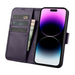 iCarer Wallet Case 2in1 Cover iPhone 14 Pro Max Anti-RFID Leather Flip Case Dark Purple (WMI14220728-DP) - Cell phone