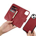 iCarer Wallet Case 2in1 iPhone 14 Leather Flip Case Anti-RFID Red (WMI14220725-RD) - Cell phone cases