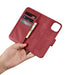 iCarer Wallet Case 2in1 iPhone 14 Leather Flip Case Anti-RFID Red (WMI14220725-RD) - Cell phone cases