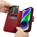 iCarer Wallet Case 2in1 iPhone 14 Leather Flip Case Anti-RFID Red (WMI14220725-RD) - Cell phone cases