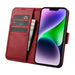 iCarer Wallet Case 2in1 iPhone 14 Leather Flip Case Anti-RFID Red (WMI14220725-RD) - Cell phone cases