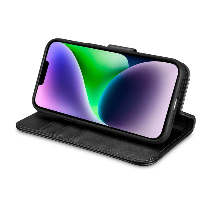 iCarer Wallet Case 2in1 Case iPhone 14 Leather Flip Cover Anti-RFID black (WMI14220725-BK) - Cell phone cases