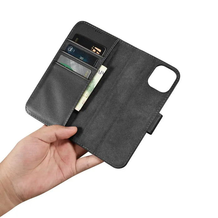 iCarer Wallet Case 2in1 Case iPhone 14 Leather Flip Cover Anti-RFID black (WMI14220725-BK) - Cell phone cases