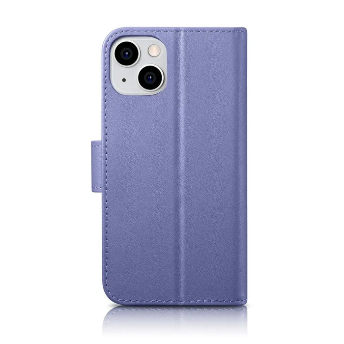 iCarer Wallet Case 2in1 Case iPhone 14 Leather Flip Cover Anti-RFID Light Purple (WMI14220725-LP) - Cell phone cases