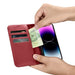 iCarer Wallet Case 2in1 iPhone 14 Pro Leather Flip Case Anti-RFID red (WMI14220726-RD) - Cell phone cases