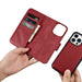 iCarer Wallet Case 2in1 iPhone 14 Pro Leather Flip Case Anti-RFID red (WMI14220726-RD) - Cell phone cases
