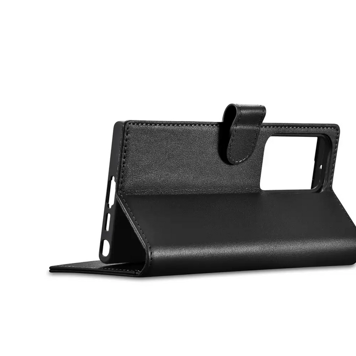 iCarer Wallet Case for Samsung Galaxy S23 Ultra leather case wallet black - Cell phone cases and covers<<<HurtelXML