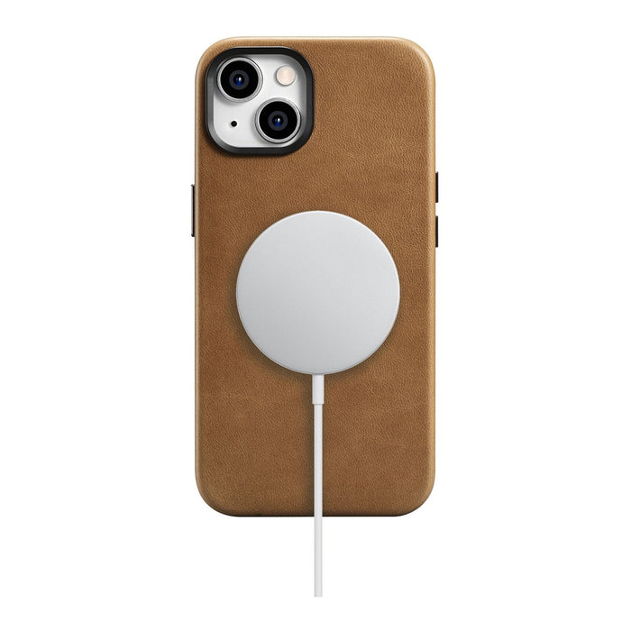 iCarer Oil Wax Premium Leather Case iPhone 14 Plus Magnetic Leather Case with MagSafe Brown (WMI14220703-TN)