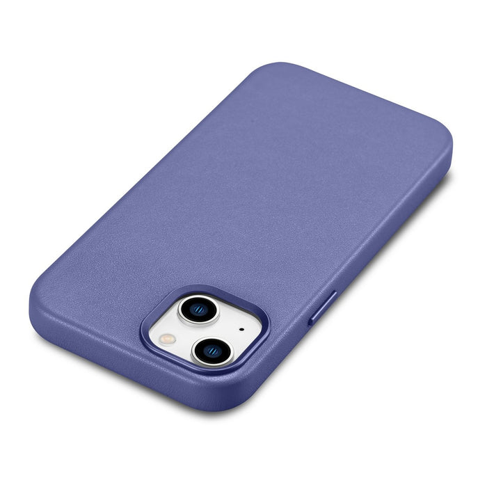 iCarer Case Leather Case Cover for iPhone 14 Light Purple (WMI14220705-LP) (MagSafe Compatible)