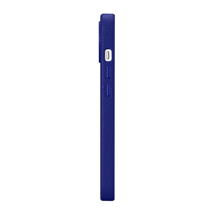 iCarer Litchi Premium Leather Case iPhone 14 Plus Magnetic Leather Case with MagSafe Dark Blue (WMI14220711-DB)