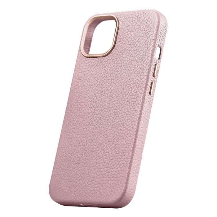 iCarer Litchi Premium Leather Case iPhone 14 Plus Magnetic Leather Case with MagSafe Pink (WMI14220711-PK)