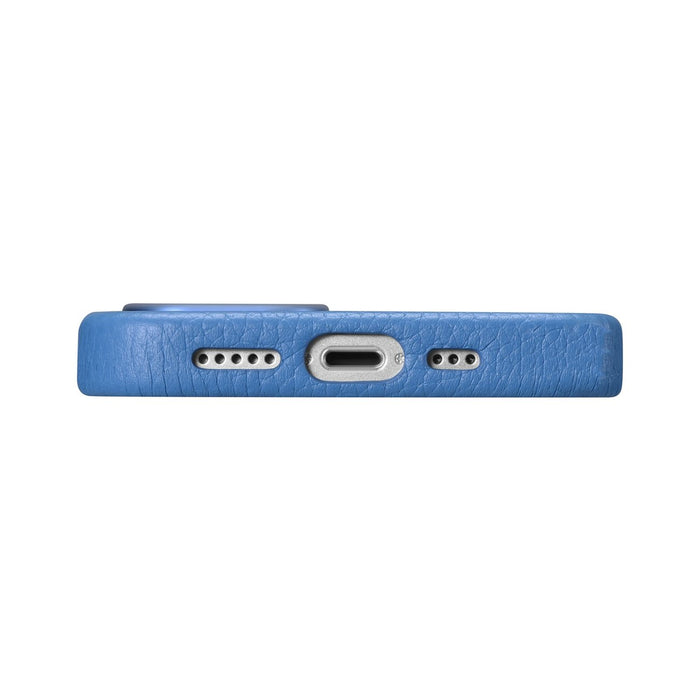 iCarer Litchi Premium Leather Case iPhone 14 Pro Max Magnetic Leather Case with MagSafe Light Blue (WMI14220712-LB)