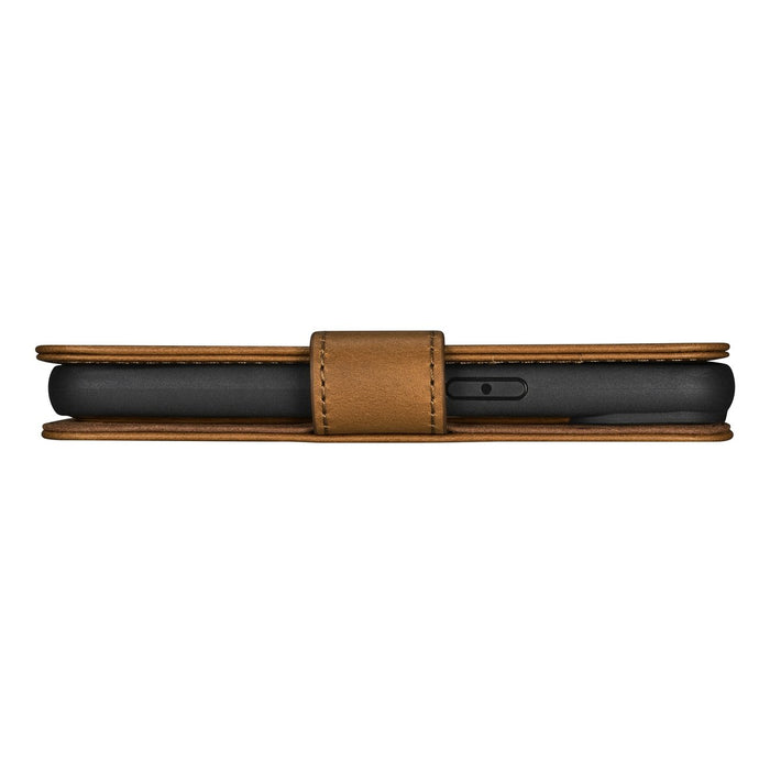 iCarer Oil Wax Wallet Case 2in1 Cover iPhone 14 Pro Anti-RFID Leather Flip Case Brown (WMI14220722-TN)