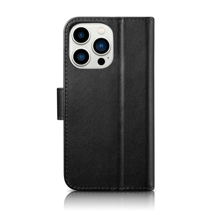 iCarer Wallet Case 2in1 Cover iPhone 14 Pro Leather Flip Cover Anti-RFID black (WMI14220726-BK)