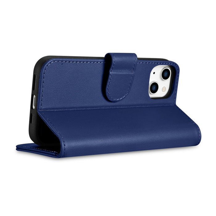 iCarer Wallet Case 2in1 Cover iPhone 14 Plus Anti-RFID Leather Flip Case Blue (WMI14220727-BU)
