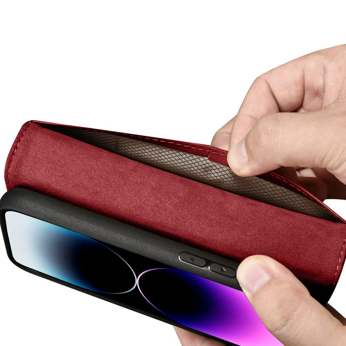 iCarer Wallet Case 2in1 Cover iPhone 14 Pro Max Leather Flip Cover Anti-RFID Red (WMI14220728-RD)