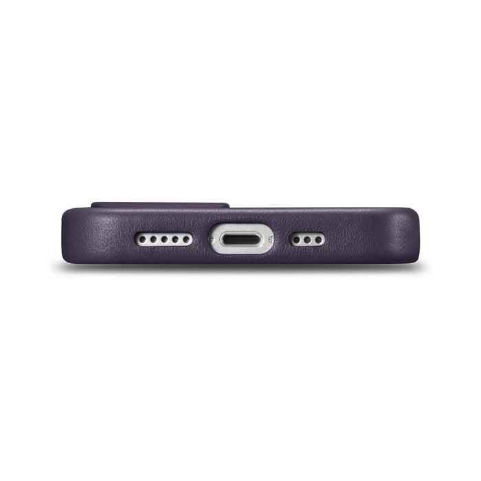iCarer Case Leather Cover Case for iPhone 14 Plus Dark Purple (MagSafe Compatible)