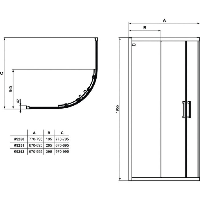 SHOWER CABIN 90X90 IDEALSTANDARD CONNECT 2 QUAD