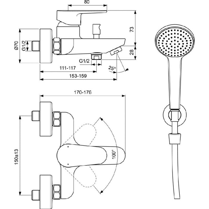 MIXER IDEALSTANDARD CERAFINE O