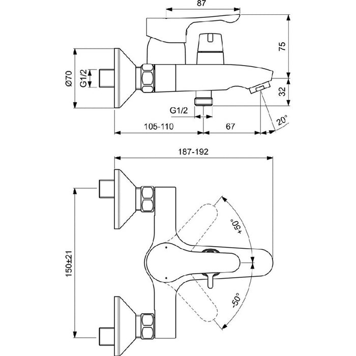 MIXER IDEALSTANDARD APLHA BC489AA